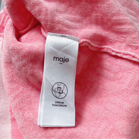 Maje Roadina Jacquard Knit Mini Dress In Pink NWT - Picture 12 of 12